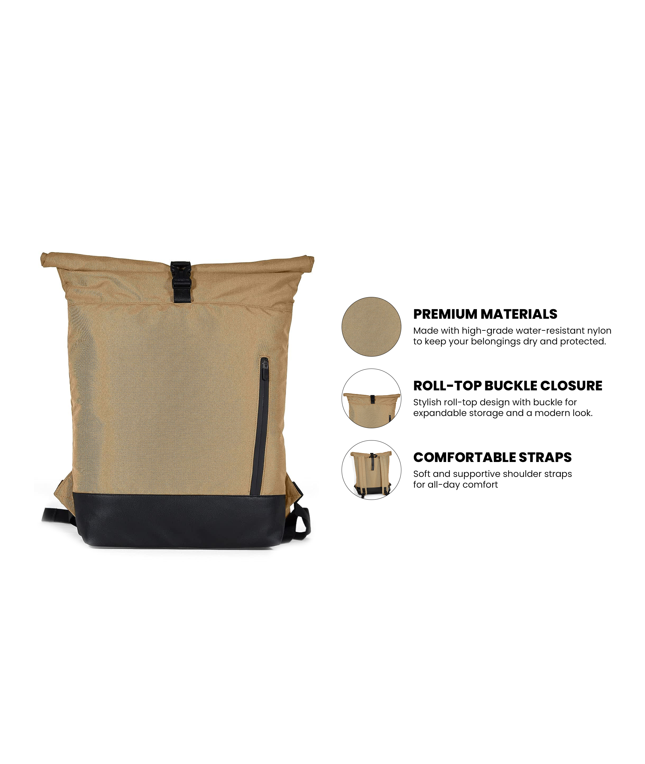 Buckle C Roll Top Backpack