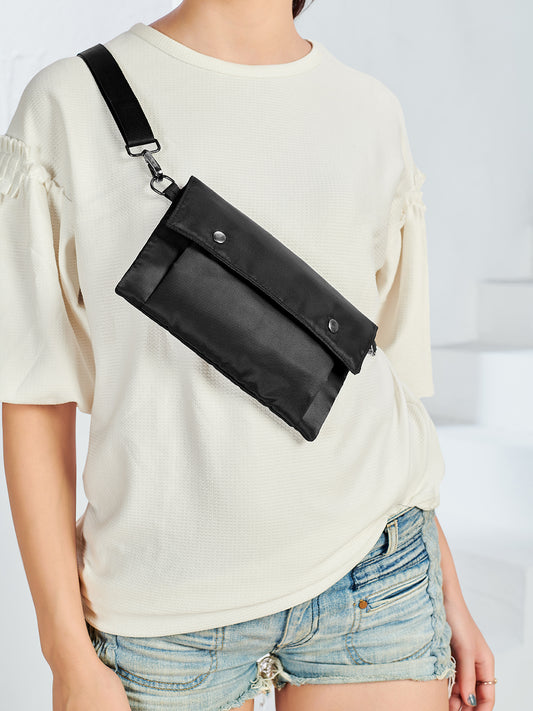 Jet Black Cross Body Bag