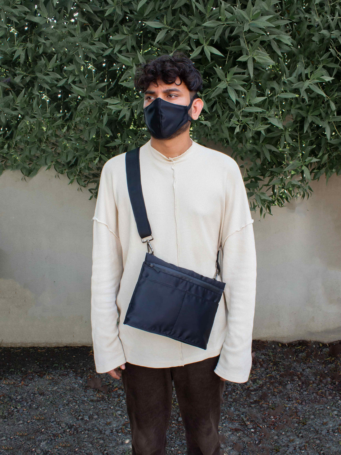 Jet Black Shoulder Bag